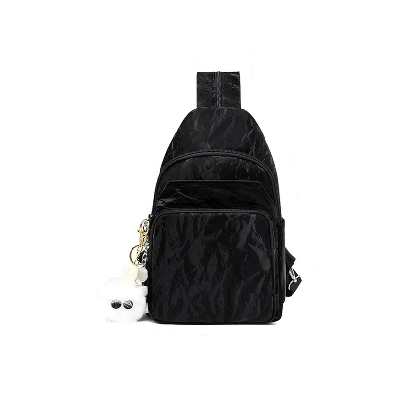 GOX Nylon Sling Bag Backpack Regular Women's Ivory/Silver/Black/Pink/Lake Blue-2