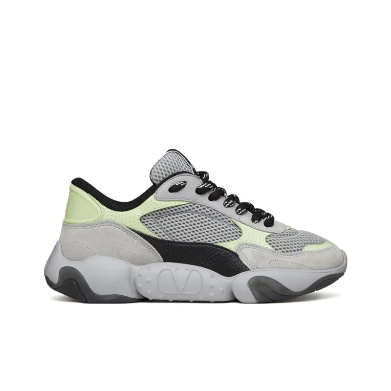 Valentino Bubbleback Slip Resistant Low Top Sports Casual Shoes Men's Gray-1