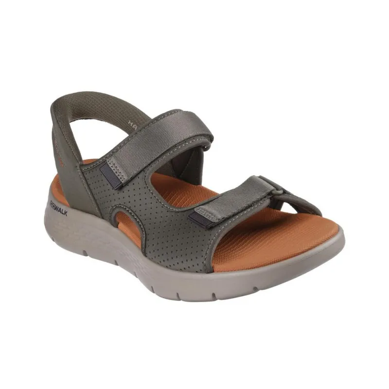 Skechers GOWALK Beach Sandals Men's Brown Green-3