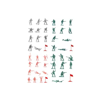 JEU Nostalgic War Soldier 100 Persons Four Kingdoms Army United States UK 44 Models Model Accessories