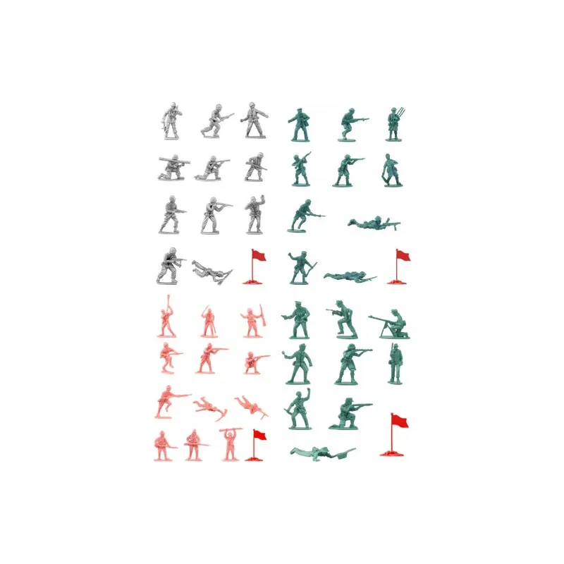 JEU Nostalgic War Soldier 100 Persons Four Kingdoms Army United States UK 44 Models Model Accessories-0