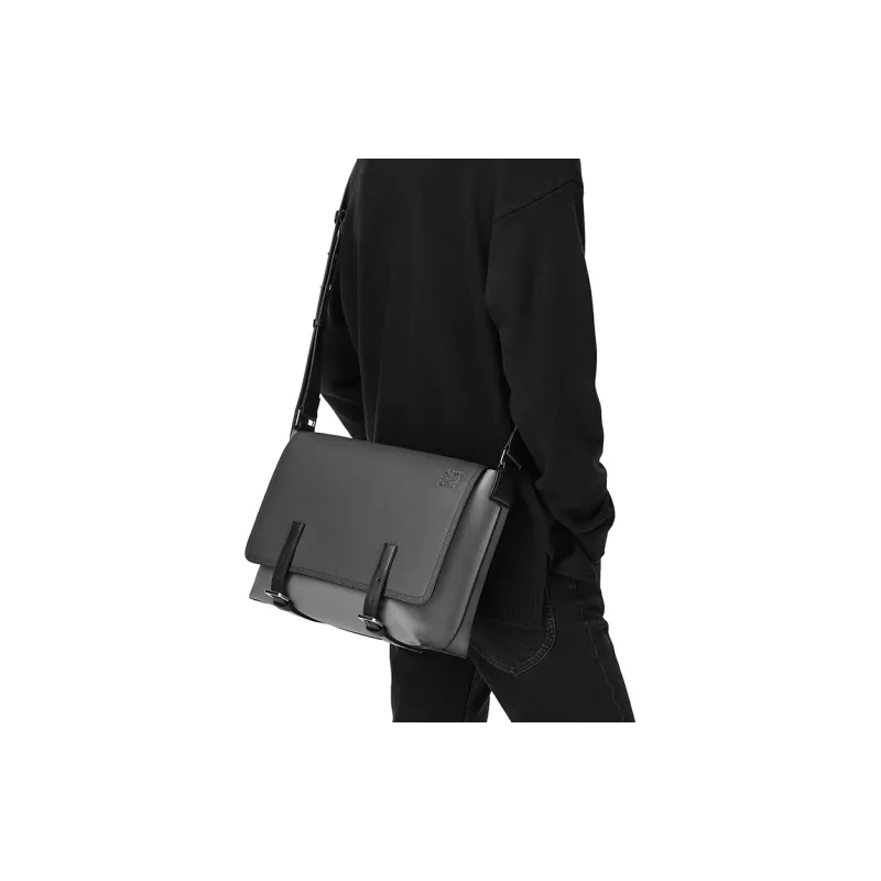 LOEWE Military Calfskin Envelope Crossbody Bag Men's Ocean-4