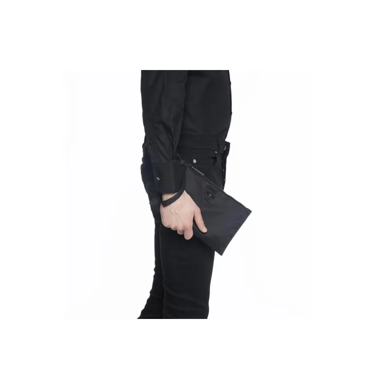 VERSACE Nylon Coin Purse Commute Clutch Regular Men's Black-5