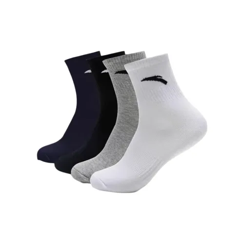 Anta Mid-Calf Socks Men's 4 Pack