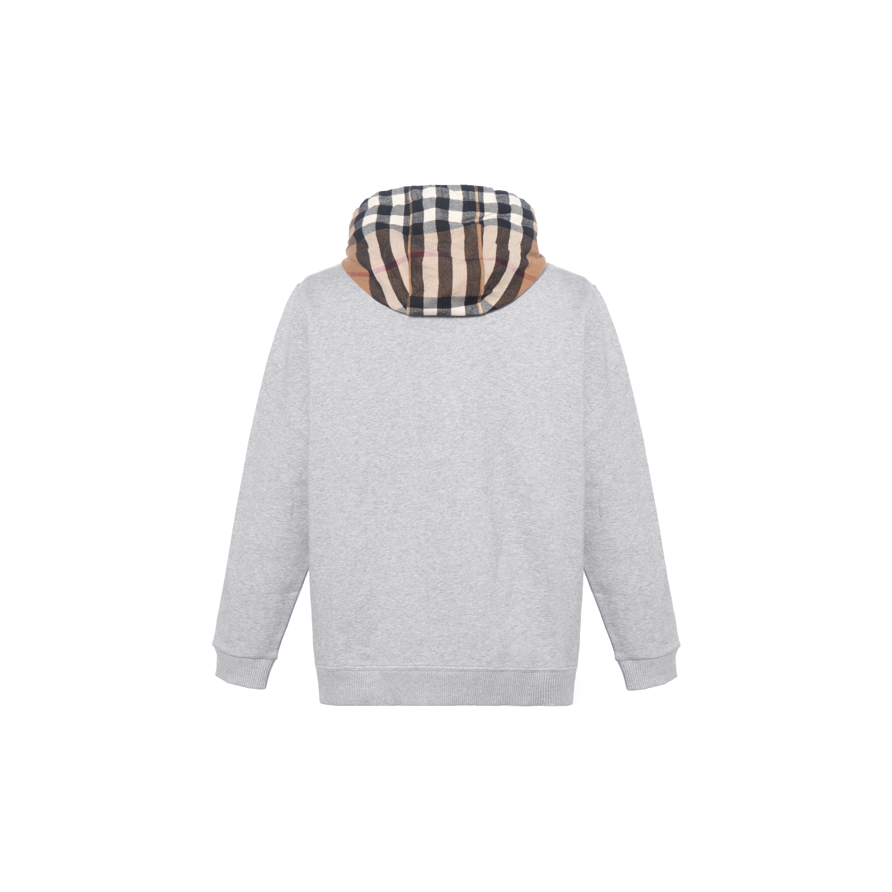 Burberry Check Hood Cotton Blend Hooded Sweatshirt - POIZON