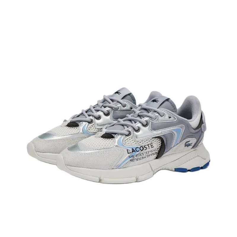 LACOSTE Slip Resistant Low Top Casual Shoes Men's Silver-2