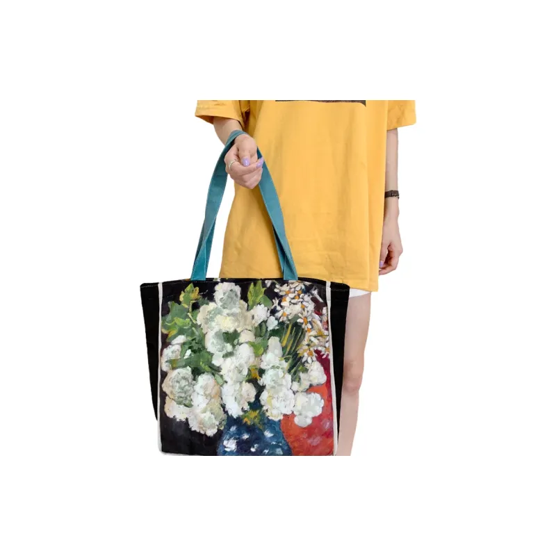 Hongna Canvas Polyester Tote Bag, Shopping Bag, Handbag, Shoulder Bag Women's-10