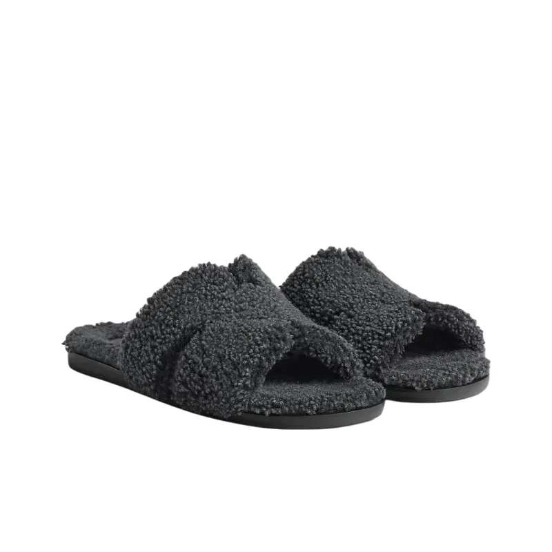 HERMES Izmir Slip Resistant Slide Slippers Men's Mixed Gray-3