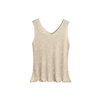 MADALLO Tank Tops Women's Apricot