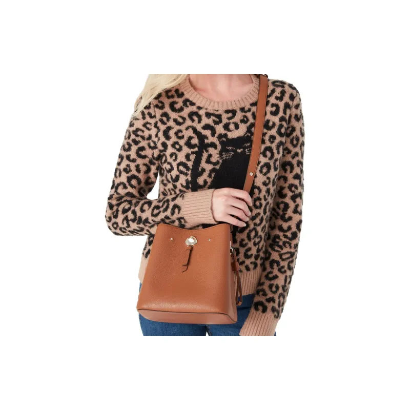 Kate Spade Marti Pebbled Calfskin Bucket Bag Handbag Shoulder Bag Women's Brown-4