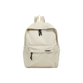 GOX Nylon Backpack Unisex Ecru, Black, Purple, Pink, Yellow, Green, Blue, Orange Red