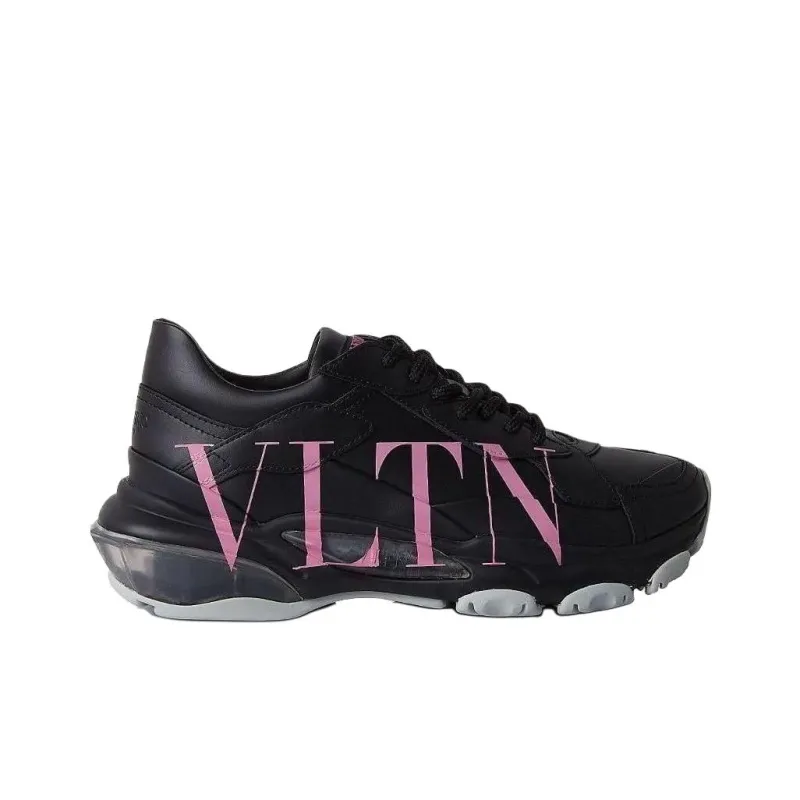 Valentino Women's Bounce 'Logo Print - Black Pink'-1