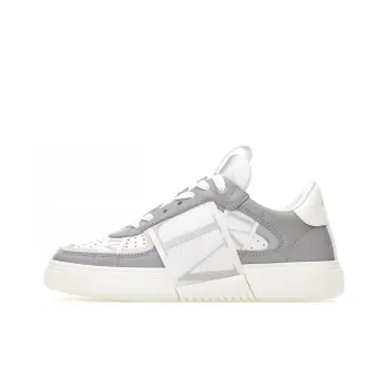 Valentino Low Top Stylish Skateboarding Shoes Women's White Gray