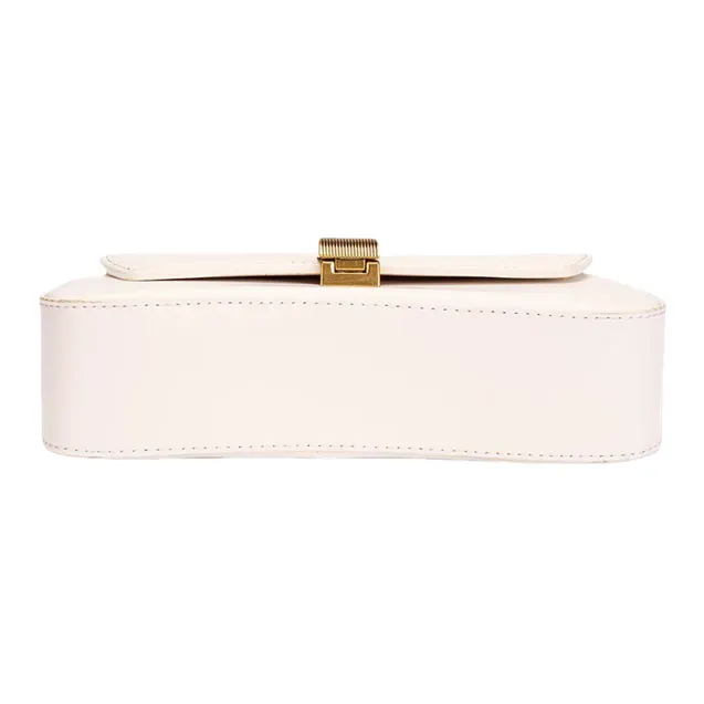 Carksky PU Shoulder Bag Regular Women's White/Black-2