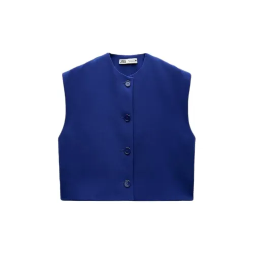 ZARA ZW Series Vests Women's Blue