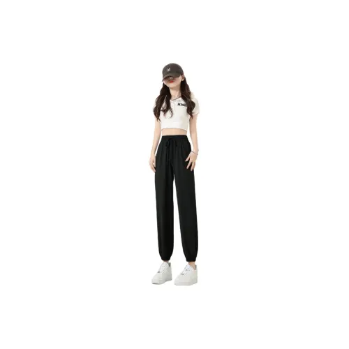 Ya sheep people Casual Pants Women's Black