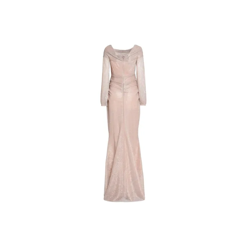 Talbot Runhof Long Sleeved Dress Women's Pink-1