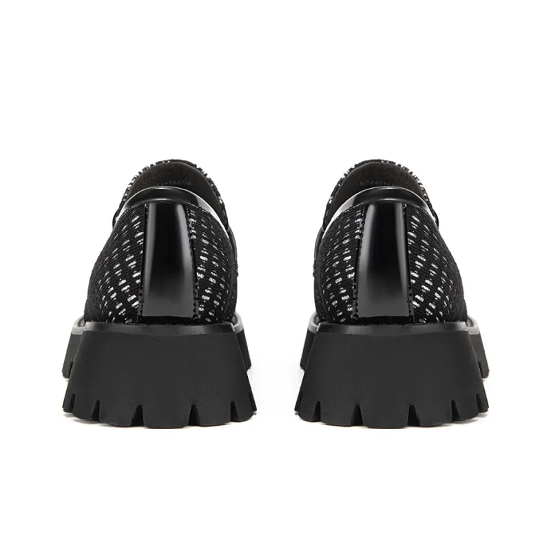 MIO Loafers Women's Black/Silver Color | Black-15