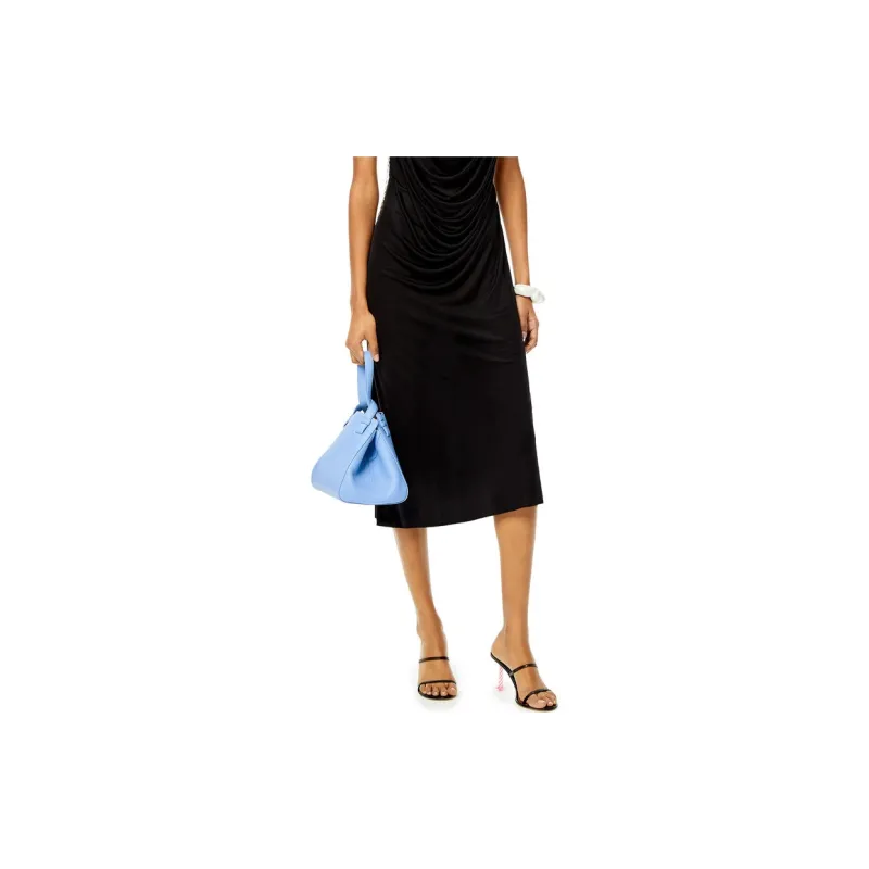 LOEWE Hammock Nugget Napa Calf Leather Handbag Shoulder Bag Crossbody Bag Women's Blue-4
