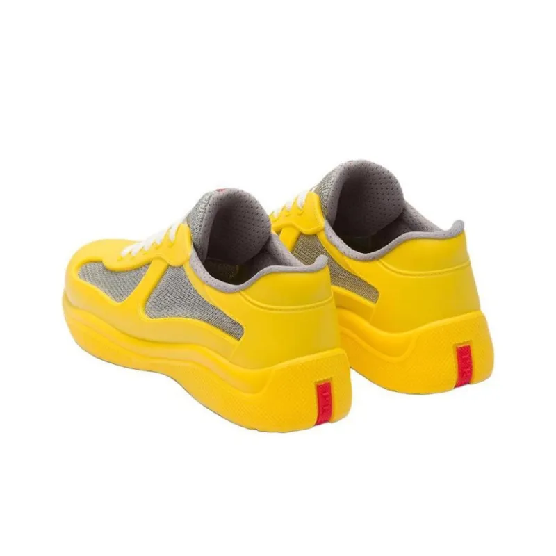 PRADA America's Cup Cushioning Low-Top Sports Casual Shoes Women's Yellow-4