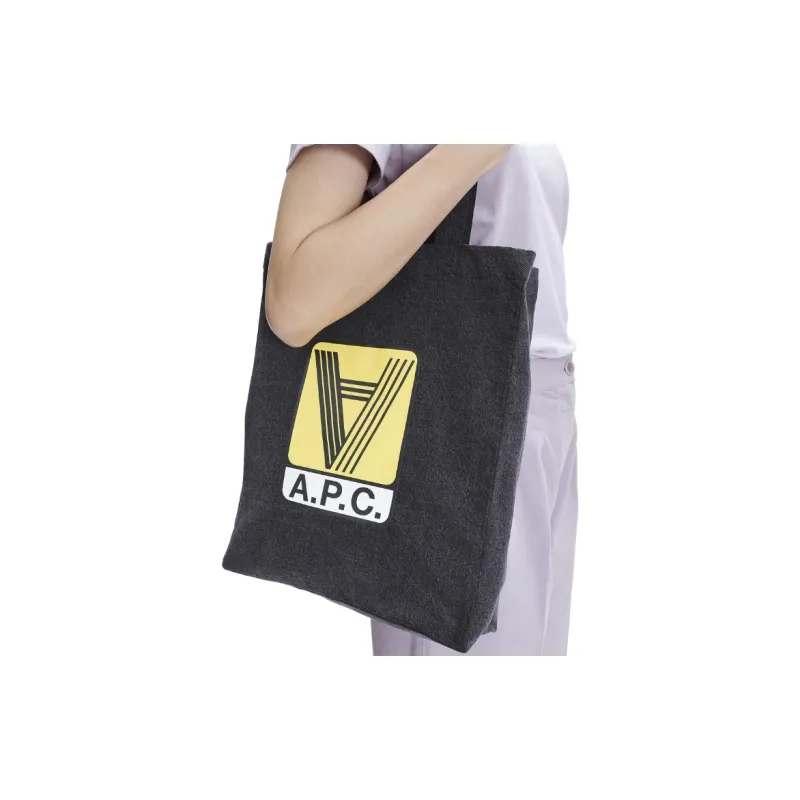 A.P.C Lou Logo Printed Tote Bag-3