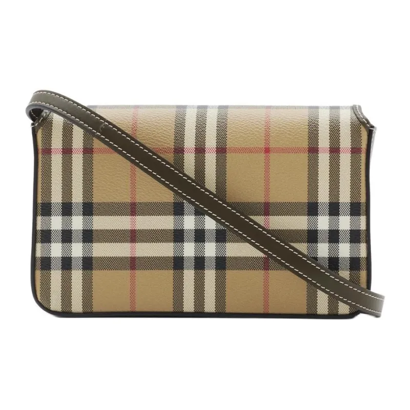 Burberry Bonded Polyurethane Handheld Crossbody Bag Shoulder Bag Women's Beige & Multicolor-2