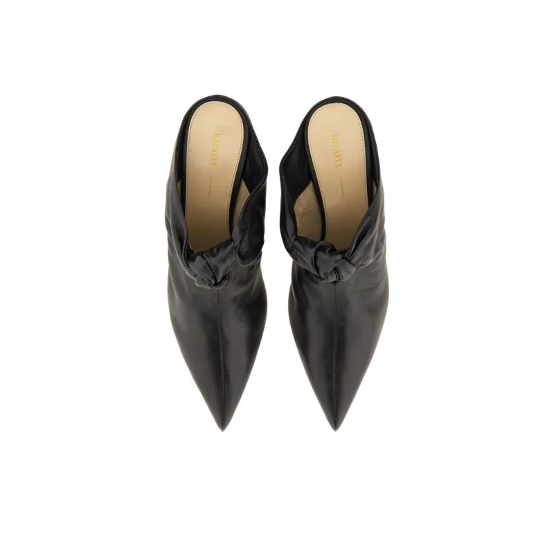 KHAITE Wrap toe Slippers Women's Black-4