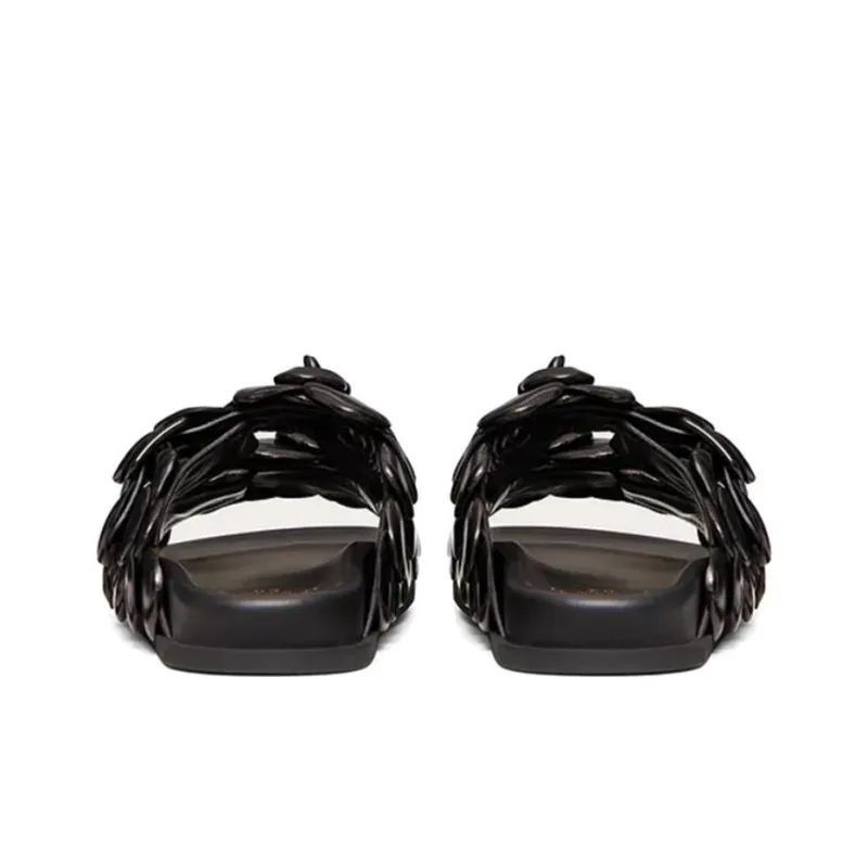 Valentino Atelier Slide Slippers Women's Black-4