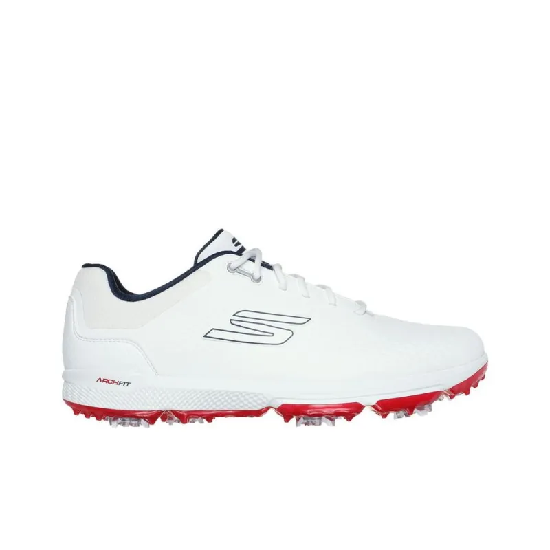 Skechers Abrasion Resistant Breathable Low Top Golf Shoes Men's White Blue-1