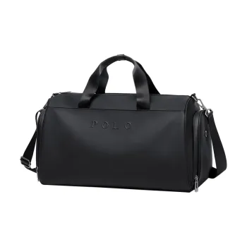 POLO Synthetic Leather Men's Travel Bag, Large Size 31L Men's Black