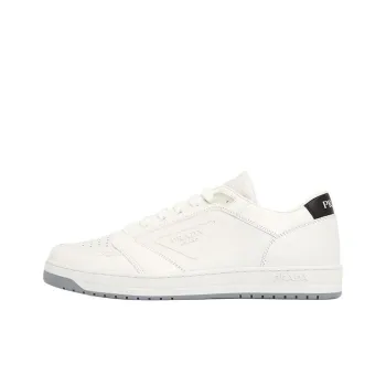 PRADA Round Toe Sneakers White Black