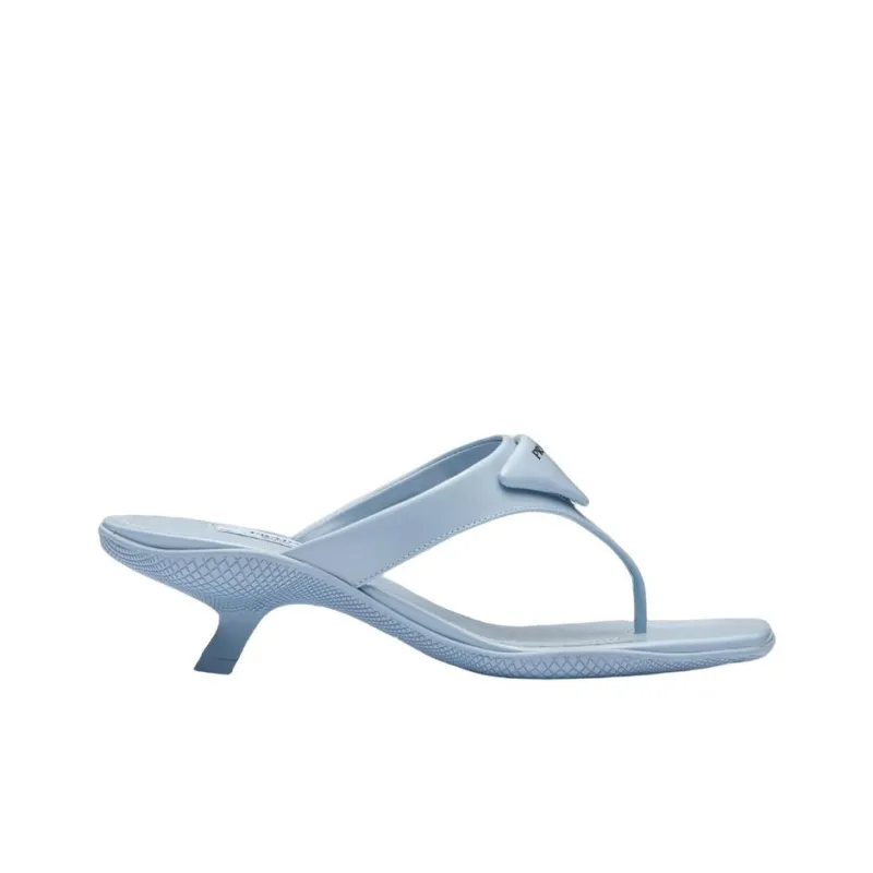 PRADA Abrasion Resistant Flip Flops Women's Light Blue-1