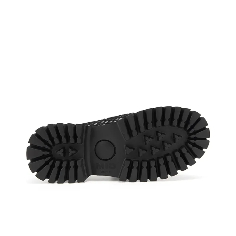 MIO Loafers Women's Black/Silver Color | Black-17