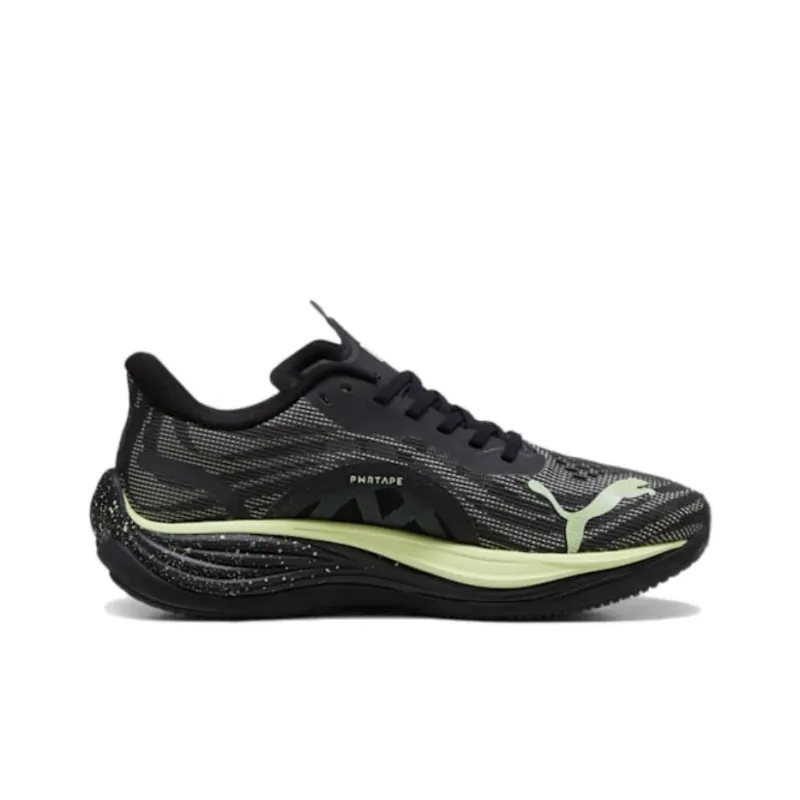 PUMA Velocity Nitro 3 Anti Slip Wear Resistant Low Top Casual Running Shoes Men's Black Yellow-1