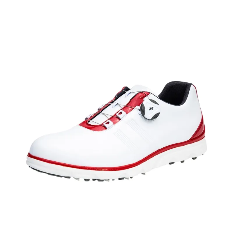 PGM Anti-Slip And Wear-Resistant Breathable Low-Top Golf Shoes Men's White Gray-11
