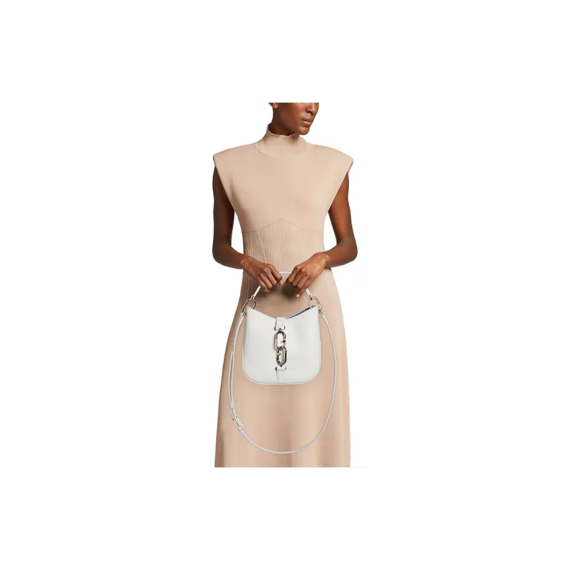 Furla Sirena Collection Cow Leather Crossbody Bag Shoulder Bag Hobo Bag Mini Women's White-3