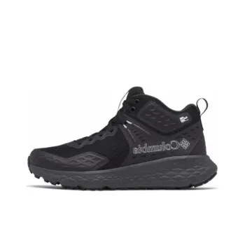 Columbia Konos Anti Slip And Wear Resistant Water Resistant Mid Top Hiking Shoes Men's Black Gray Color