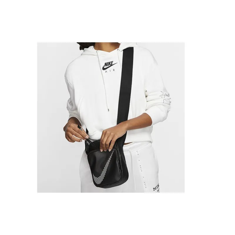 Nike Heritage Synthetic Material Shoulder Bag, Crossbody Bag Regular Unisex Black-3
