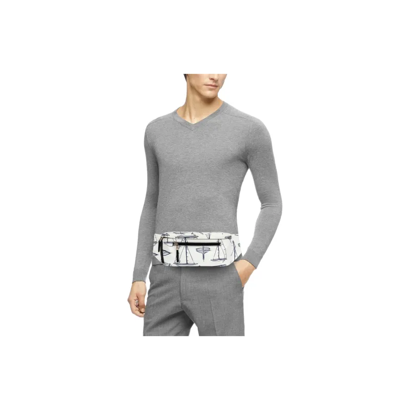 Furla Nylon Fabric Fanny Pack Men's White-2