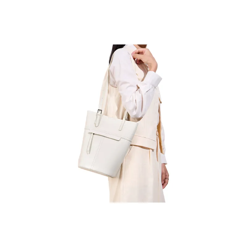 DIFENISE Synthetic Leather One Shoulder Portable Bucket Bag Regular Women's Combo Bag Black And White-14