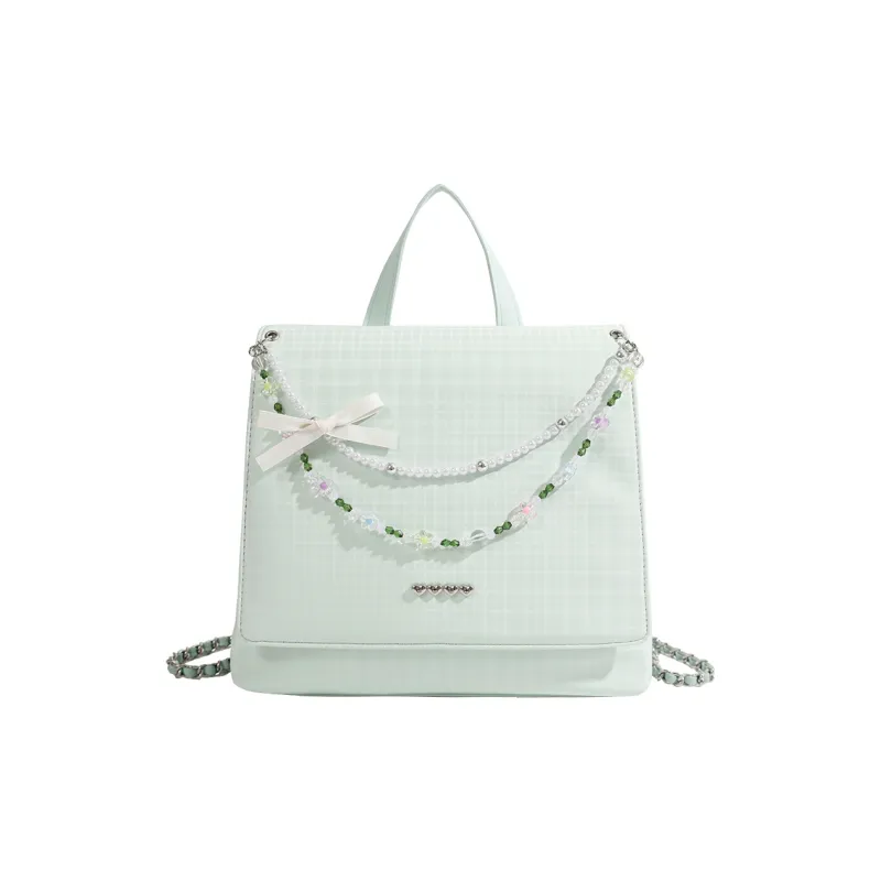 OTA PU One Shoulder Backpack Crossbody Bag Backpack Women's Lake Green/Lake Blue-0