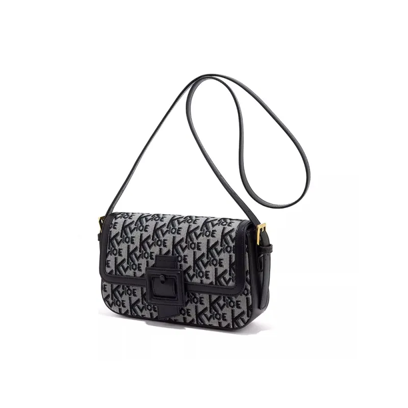 CLEVER& KETCH PU Shoulder Bag Women's Khaki/Black/Coffee-1