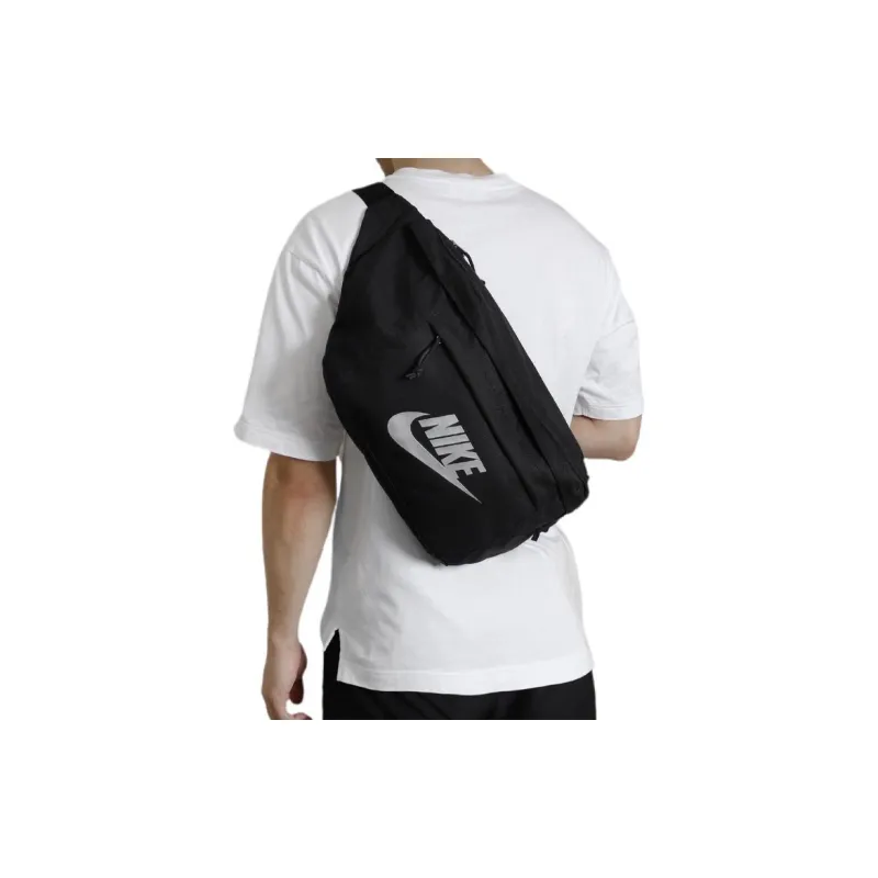 Nike Polyester One Shoulder Crossbody Backpack, Fanny Pack Regular Unisex Black-4