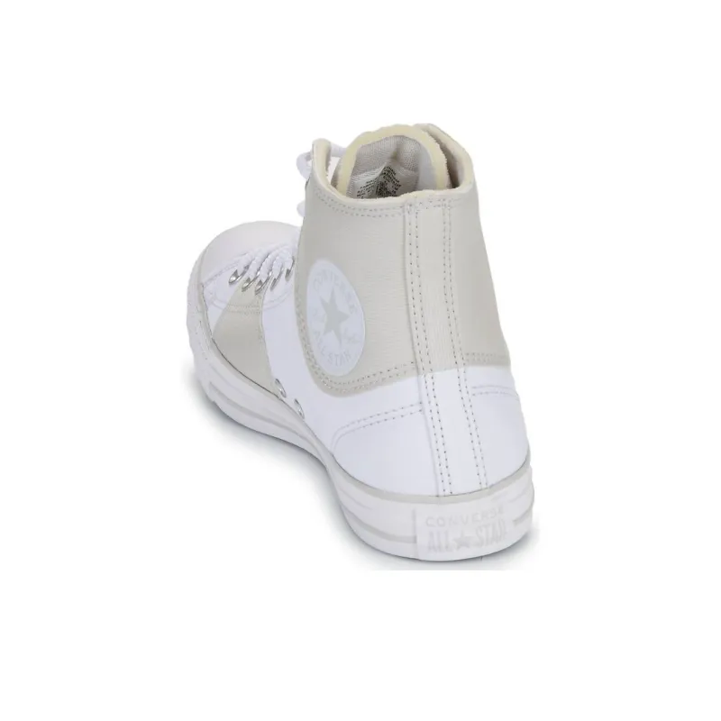 Converse Chuck Taylor All Star Anti Slip Wear Resistant High Top Canvas Shoes Men's White Gray-6