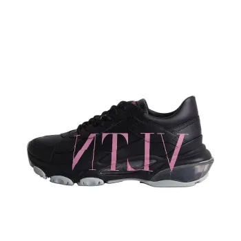 Valentino Women's Bounce 'Logo Print   Black Pink'