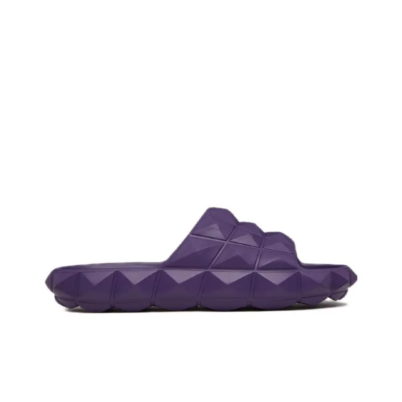 Valentino Roman Stud Turtle Slide Sandal Purple-1