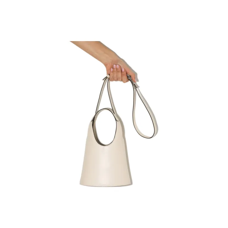 Staud Leather Bucket Bags One Shoulder Handbags Regular Women's White-3