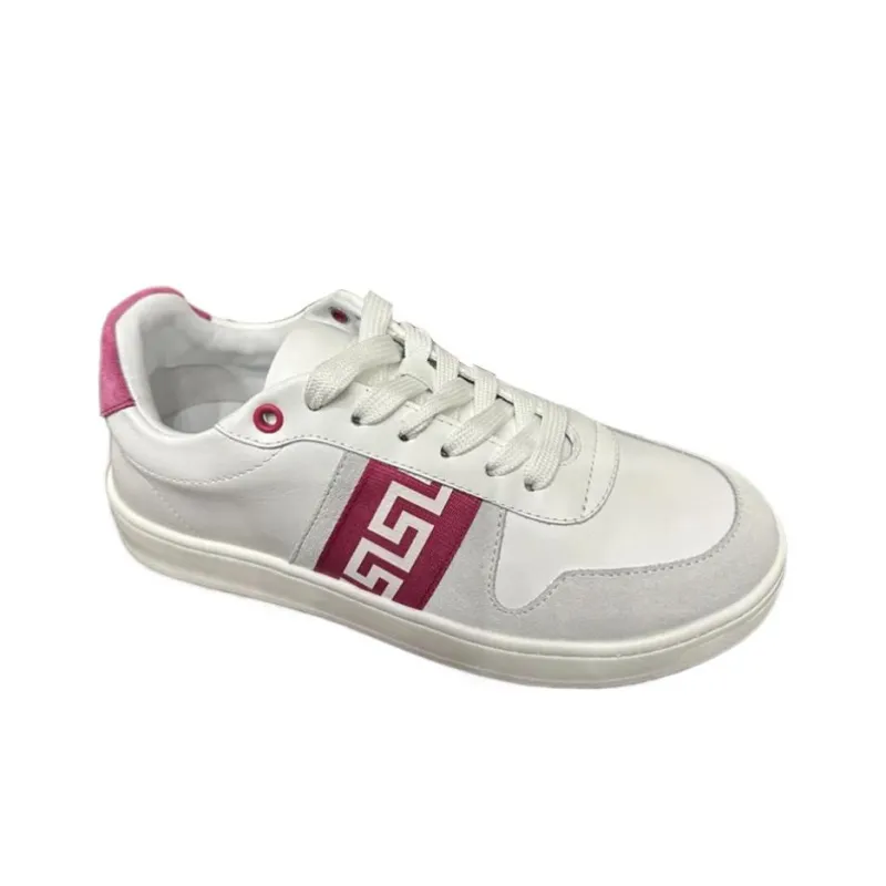 VERSACE Women's La Greca Sneaker 'White Pink'-1
