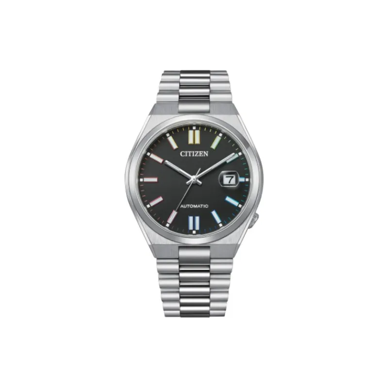 CITIZEN Automatic Mechanical Movement Stainless Steel Strap Watch 40mm Men's Watch Black Dial-0