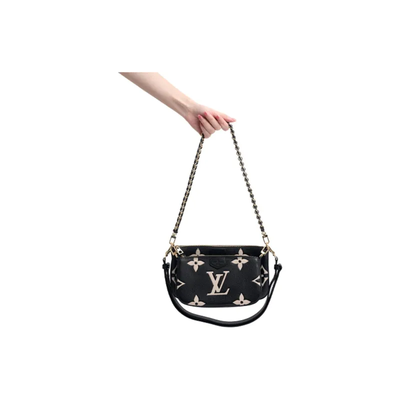 LOUIS VUITTON Multi Pochette Monogram Empreinte Bi color Black-5